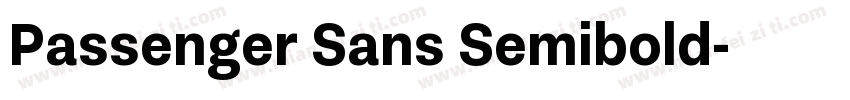 Passenger Sans Semibold字体转换